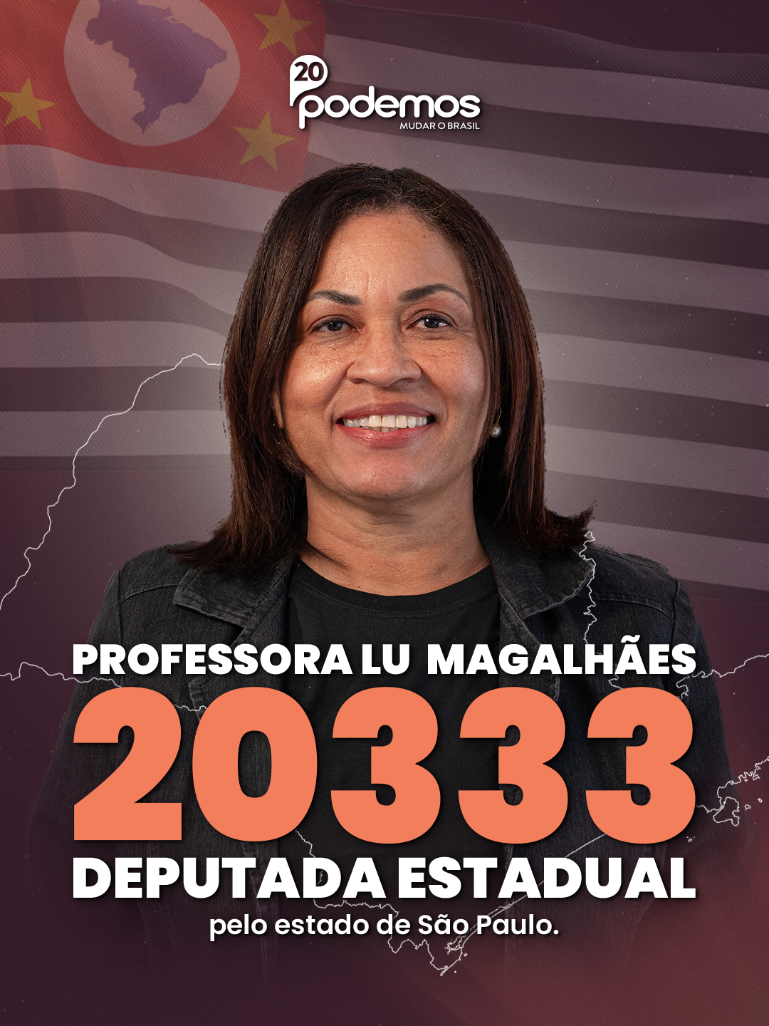 Professora Lu Magalhães, candidata a Deputada Estadual, número 20333